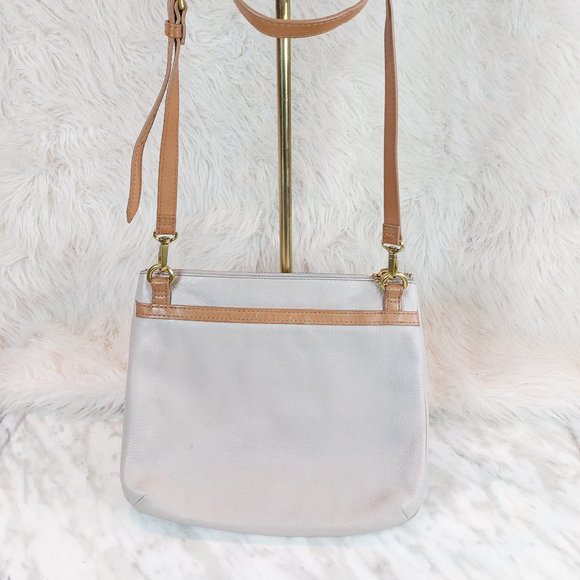 Fossil Women's Tan and Black Patches Leather Crossbody Bag - Picture 3 of 10